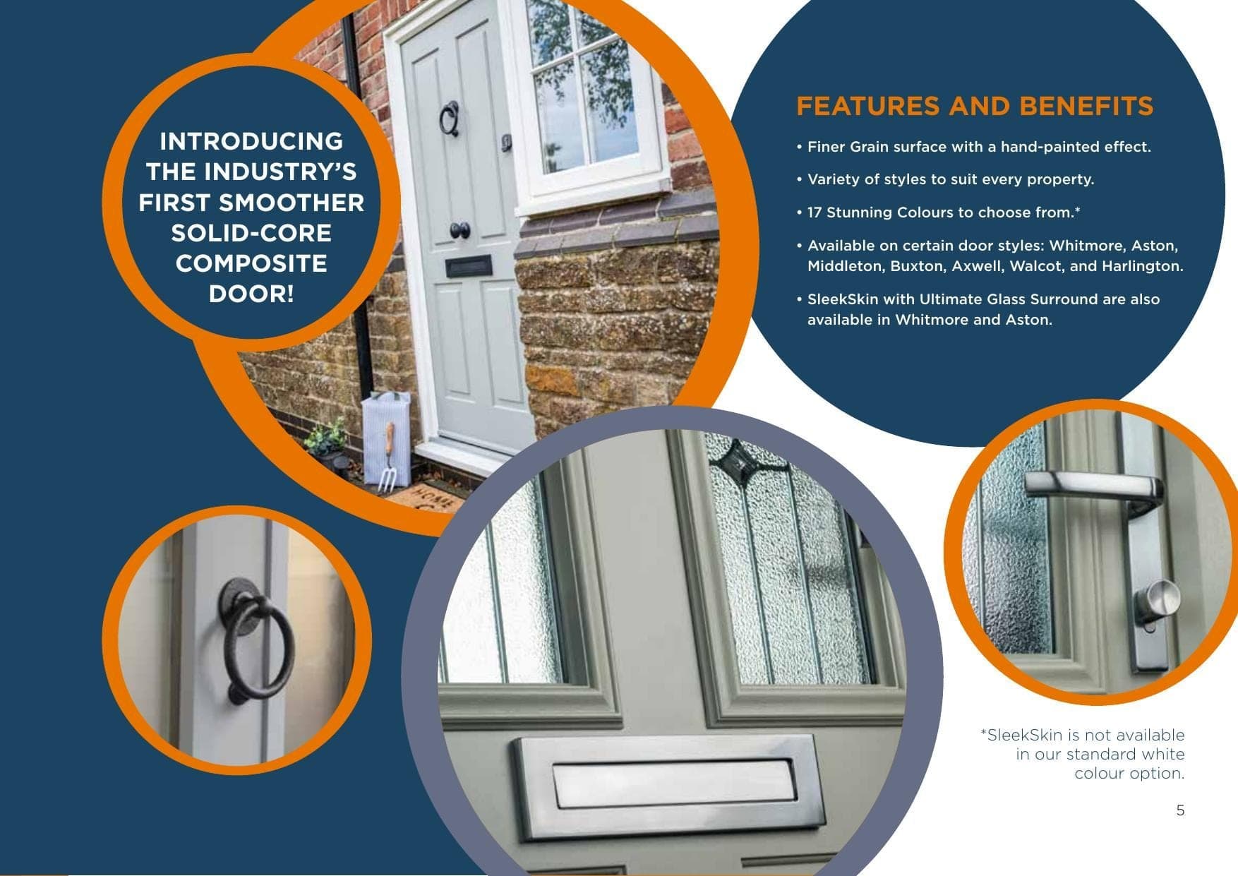 Comp Door colour and finish options, the full 18-colour palette