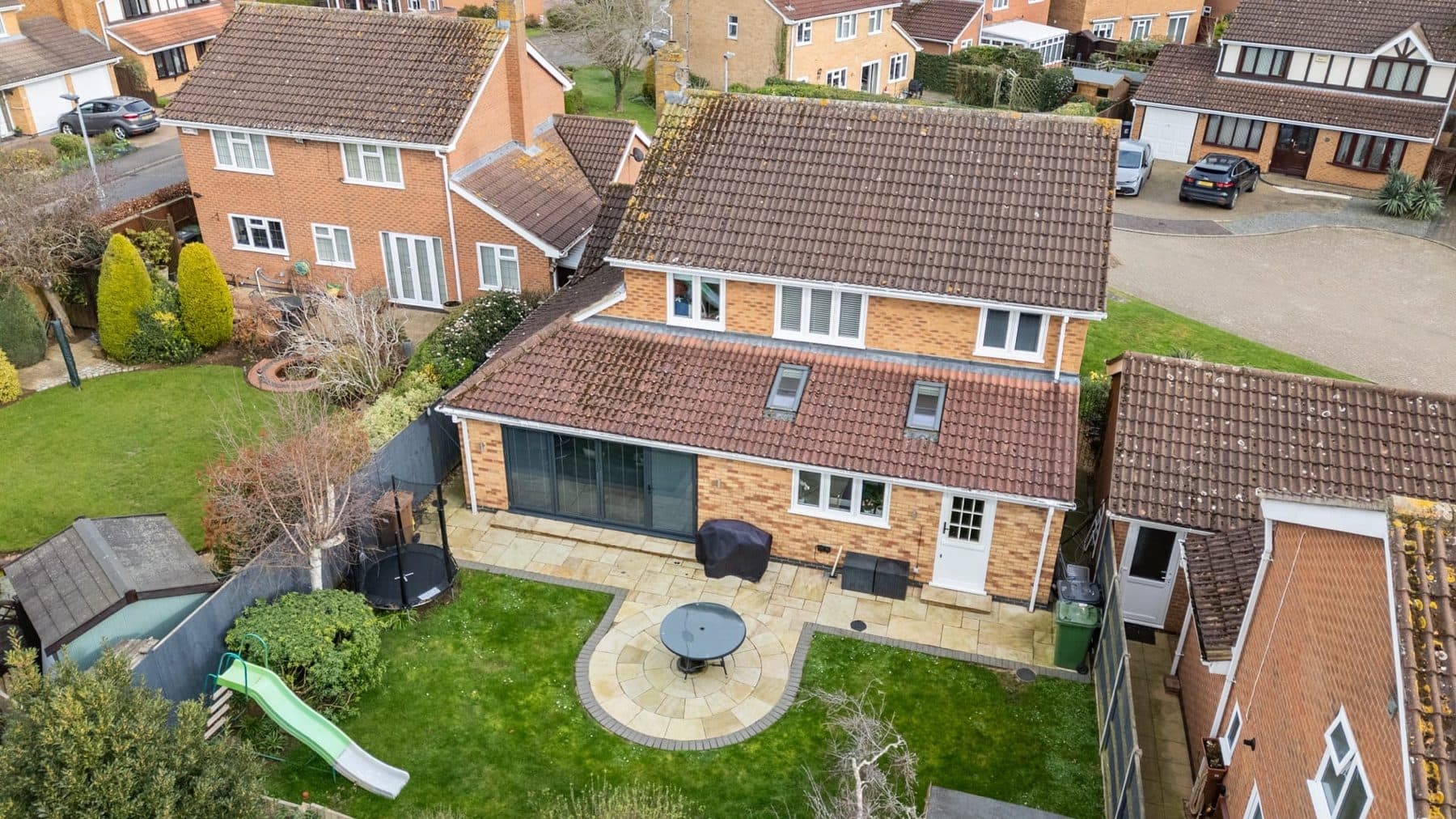 Aerial view of a Custom Choice installation in Peterborough